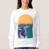 Sweatshirt Longhorn de l'heure dorée (Devant)