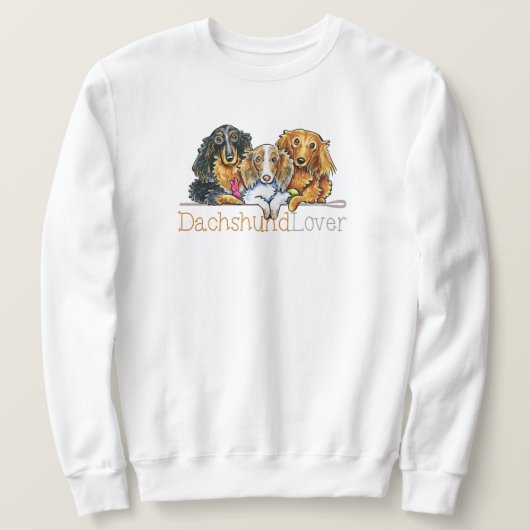 Sweatshirt Longue Dachshund Lover (Design devant)