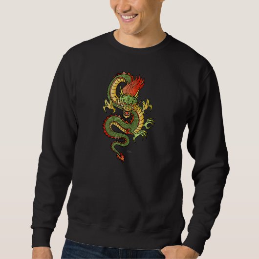 Sweatshirt Longue douille T du dragon 09 stylisés (Devant)