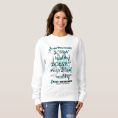Sweatshirt "Look" sain/papillon...PCOS (Devant entier)