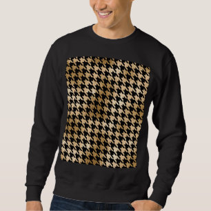 Sweatshirt L'or métallique accroche la dent, motif de mode.