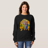 Sweatshirt Lord Krishna Et Devi Radha Méditation De La Déité (Devant entier)
