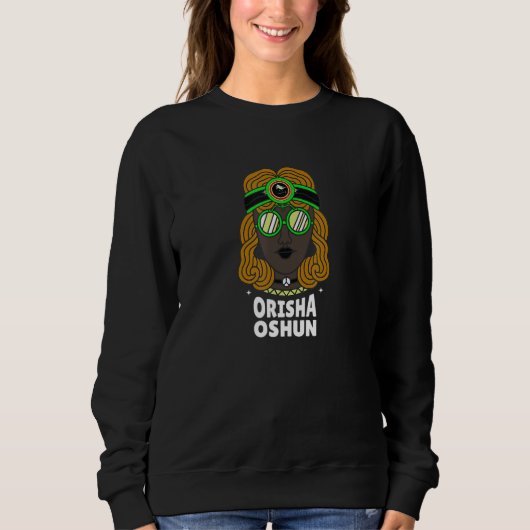 Sweatshirt L'Orisha Oshun Ashe - Déesse de la Divinité, Fémin (Devant)