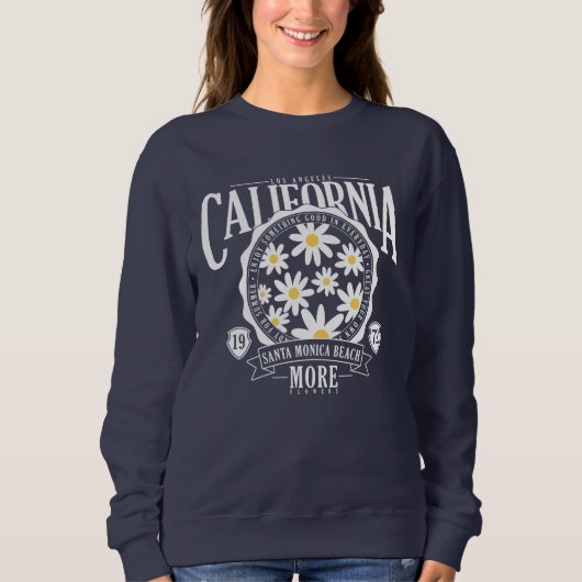 Sweatshirt Los Angeles California Floral Graphic (Devant)