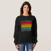 Sweatshirt Los Angeles California Latitude Longitude La Souve (Devant entier)