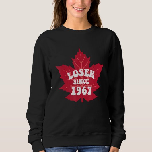 Sweatshirt Loser Since 1967 Maple Tree Leaves Funny (Devant)