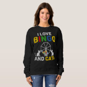 Sweatshirt Lotto Jeu Chat Propriétaire Animaux Chat Bingo Lin (Devant entier)