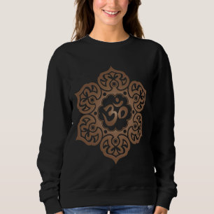Sweatshirt Lotus en pierre vieilli Yoga Om