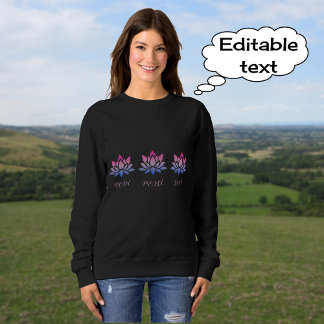 Sweatshirt Lotus fleur texte personnalisé