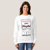 Sweatshirt Louange est ma Playlist(Rose) (Devant entier)