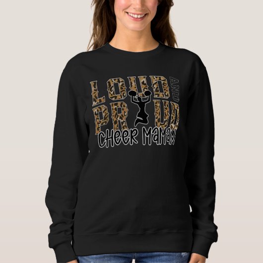 Sweatshirt Loud Fier Cheer Mamaw Leopard Funny Cheer Crew Ch (Devant)