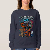 Sweatshirt Loud Rock Music Robot (Devant)