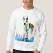 Sweatshirt loup blanc (Devant)