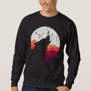 Sweatshirt Loup de Pleine lune de loup d'animal prédateur hur