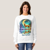 Sweatshirt Loup d'hiver mignon personnalisable (Devant entier)