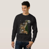 Sweatshirt loup et lune (Devant entier)