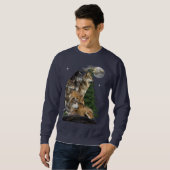 Sweatshirt Loup et lune (Devant entier)