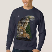 Sweatshirt Loup et lune (Devant)