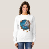 Sweatshirt Loup gris "LA GRANDE QUÊTE" (Devant entier)