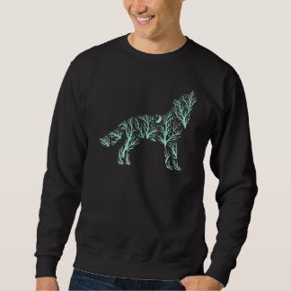Sweatshirt Loup Hurleur Nature Montagne Animaux Faune Loup