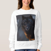 Sweatshirt Loup noir (Devant)