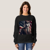 Sweatshirt Loup patriotique   (Devant entier)