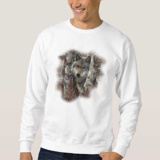 Sweatshirt loup solitaire (Devant)