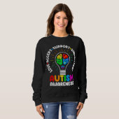 Sweatshirt Love Accept Support Understand Autism Awareness Mo (Devant entier)
