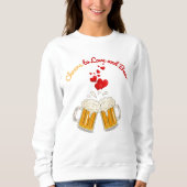 Sweatshirt Love and beer for couples (Devant)