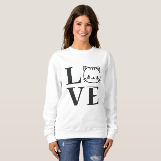 Sweatshirt Love Cats (Devant entier)