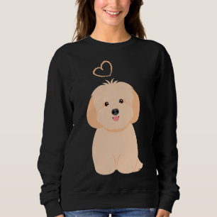 Sweatshirt Love Cream Apricot Lhasa Apso Shih Tzu Chien