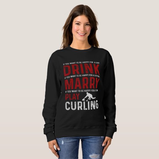 Sweatshirt Love Curling Team (Devant entier)