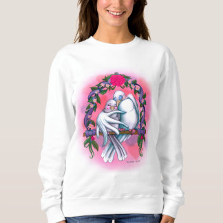 Sweatshirt Love Doves blanc