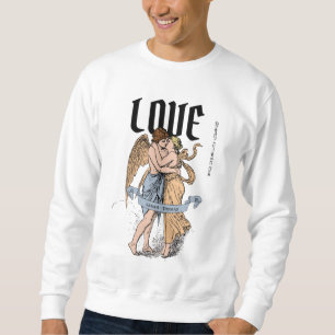 Sweatshirt Love Embrace – Illustration d'un couple romantique