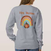 Sweatshirt LOVE Fall thème 1ère classe d'enseignant équipe (Dos)