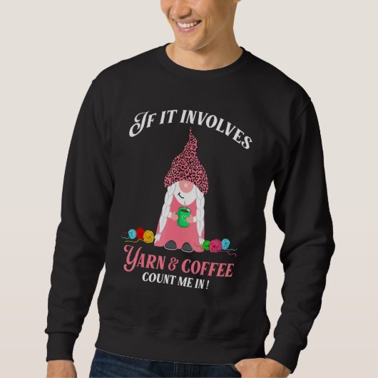 Sweatshirt Love Fer Et Café Gnome Leopard Femmes Tee (Devant)