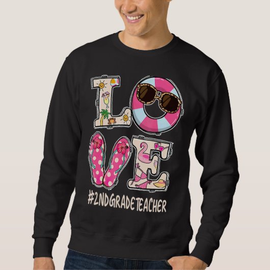 Sweatshirt Love Float 2e année Enseignant vacances d'été Sung (Devant)