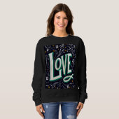 Sweatshirt Love Floral Script (Devant entier)