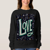 Sweatshirt Love Floral Script (Devant)
