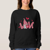 Sweatshirt Love Gnome Buffalo Plaid Valentine Day Matching Co (Devant)
