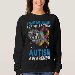 Sweatshirt Love Heart Brother Blue Sensibilisation sur l'auti