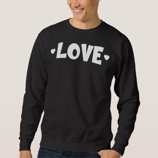 Sweatshirt Love Heart Graphic Design (Devant)