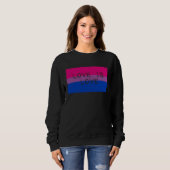 Sweatshirt Love Is Love Cute Gay Bisexual Pride Flag Aestheti (Devant entier)