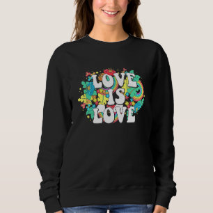 Sweatshirt Love Is Love Lgbtq Gay pride Inclusive Rainbow Ill