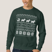 Sweatshirt Love Joy Peace Scotties Christmas Holiday Dogs (Devant)