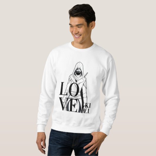 Sweatshirt Love Kill : Mysterious Assassin Art (Devant entier)