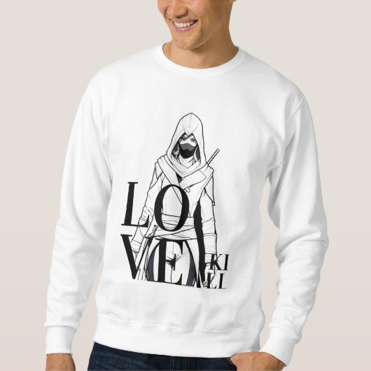 Sweatshirt Love Kill : Mysterious Assassin Art (Devant)