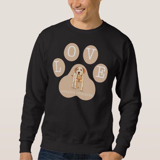 Sweatshirt Love Labrador Retriever Chien chiot (Devant)