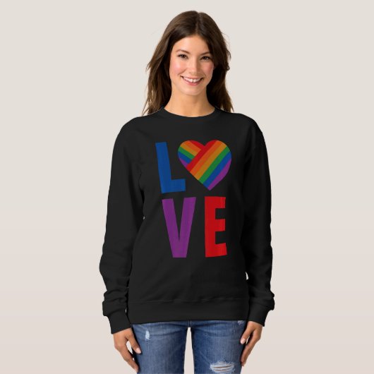 Sweatshirt Love Lgbt Pride (Devant entier)