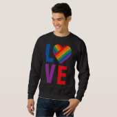 Sweatshirt Love Lgbt Pride (Devant entier)